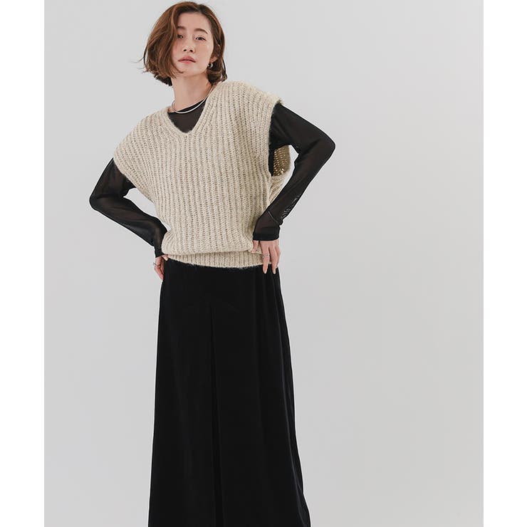 ラメVネックニットベスト【UR’S ユアーズ】 | titivate | 詳細画像9 