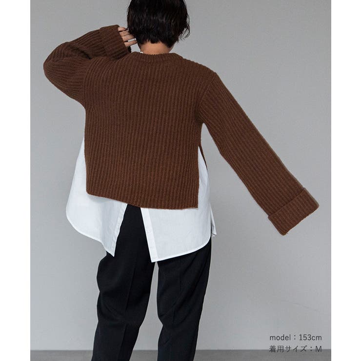 クルーネックダブルカフスワイドニット【UR’S ユアーズ】 | titivate | 詳細画像5 