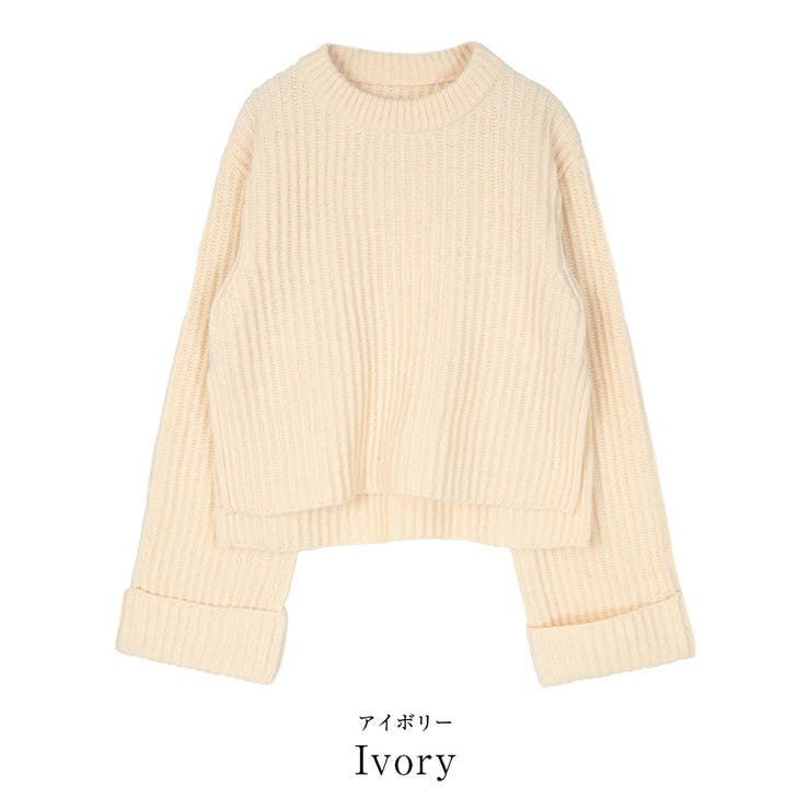 クルーネックダブルカフスワイドニット【UR’S ユアーズ】 | titivate | 詳細画像9 