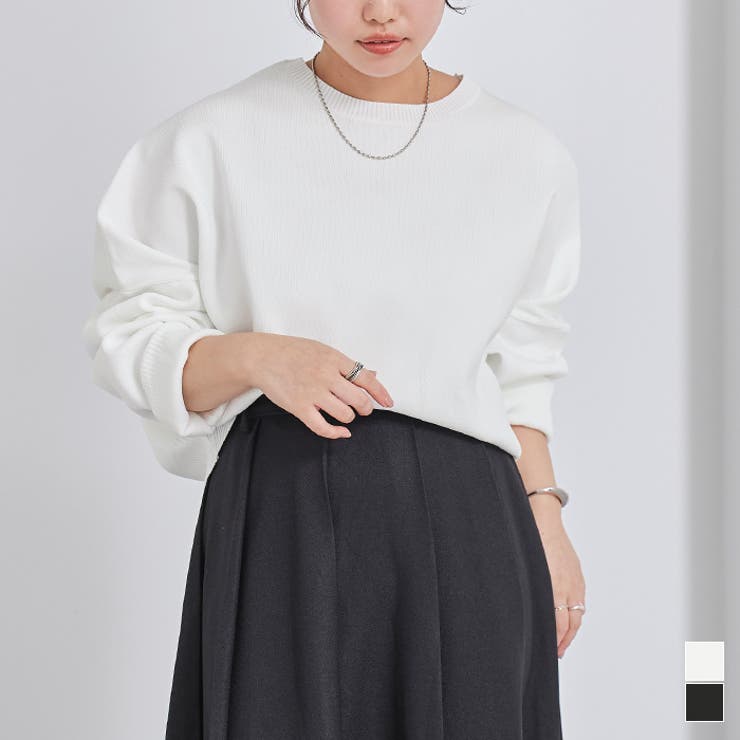 スポンディッシュオーバーサイズクロップドニット【UR’S ユアーズ】 | titivate | 詳細画像1 