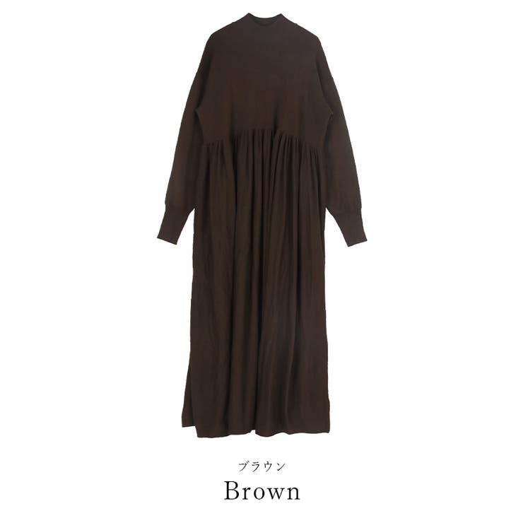 ハイネックウエストギャザーフレアニットワンピース【UR’S ユアーズ】 | titivate | 詳細画像6 