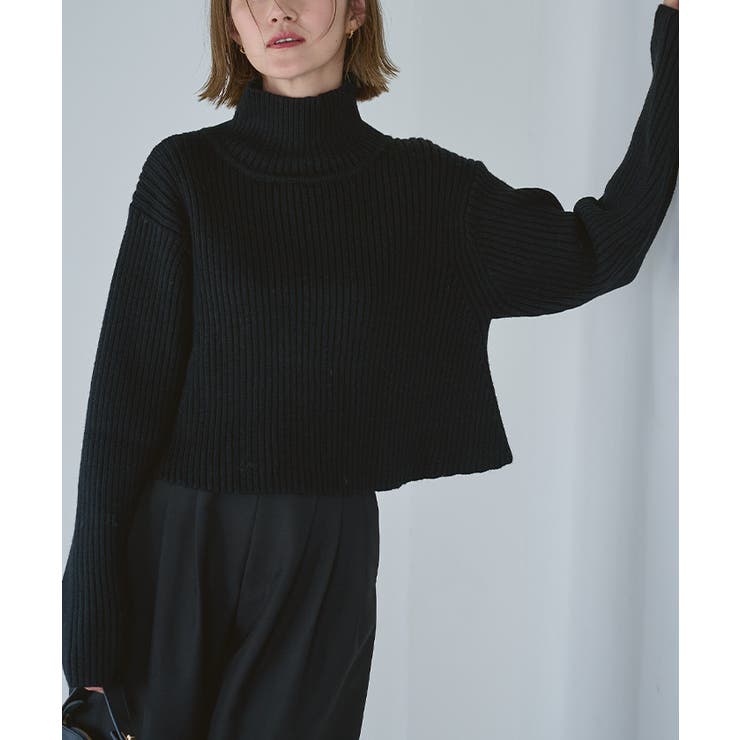 ハイネッククロップドフレアリブニット【UR’S ユアーズ】 | titivate | 詳細画像17 