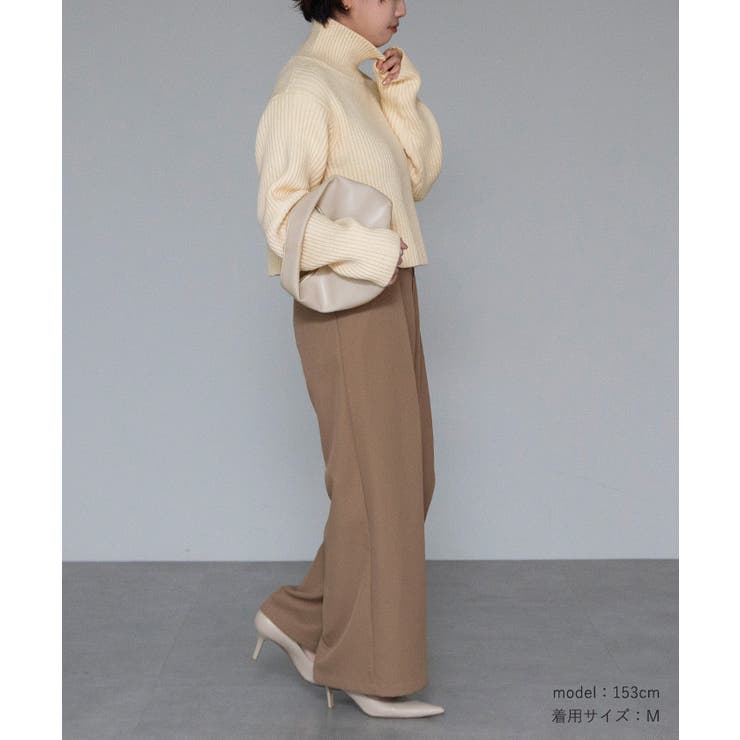 ハイネッククロップドフレアリブニット【UR’S ユアーズ】 | titivate | 詳細画像21 