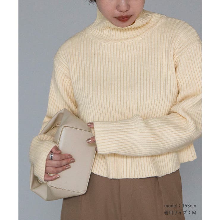 ハイネッククロップドフレアリブニット【UR’S ユアーズ】 | titivate | 詳細画像22 