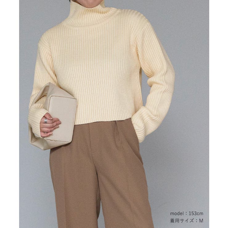 ハイネッククロップドフレアリブニット【UR’S ユアーズ】 | titivate | 詳細画像23 