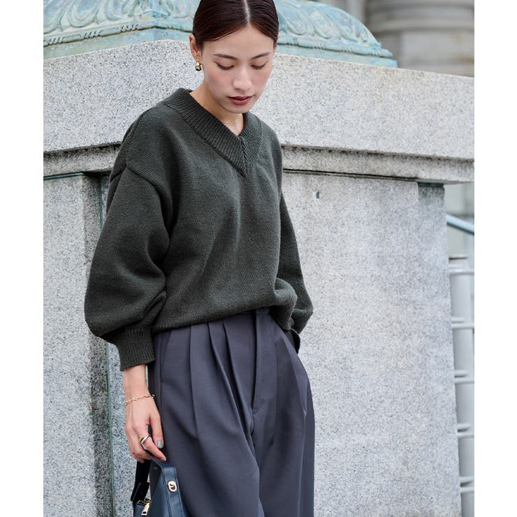 Vネックラグランニットプルオーバー【UR’S ユアーズ】 | titivate | 詳細画像14 