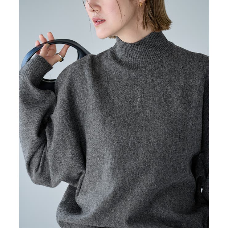 ハイネックドルマンスリーブオーバーサイズニット【UR'S ユアーズ