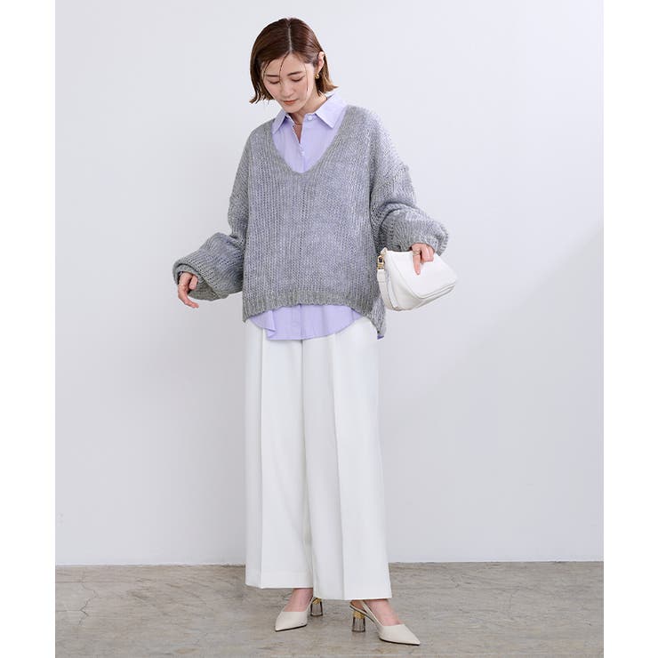 透かし編みVネックプルオーバー【UR’S ユアーズ】 | titivate | 詳細画像14 