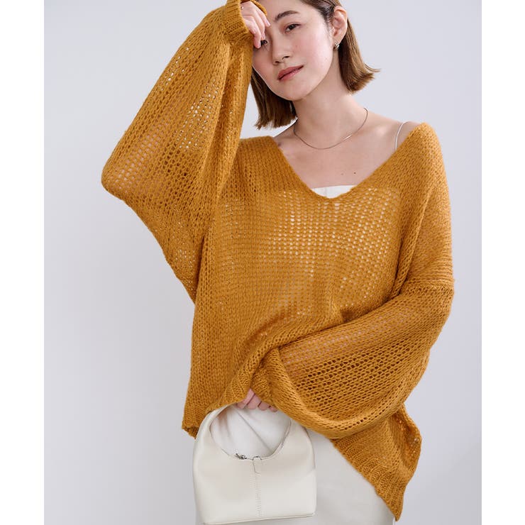 透かし編みVネックプルオーバー【UR’S ユアーズ】 | titivate | 詳細画像20 