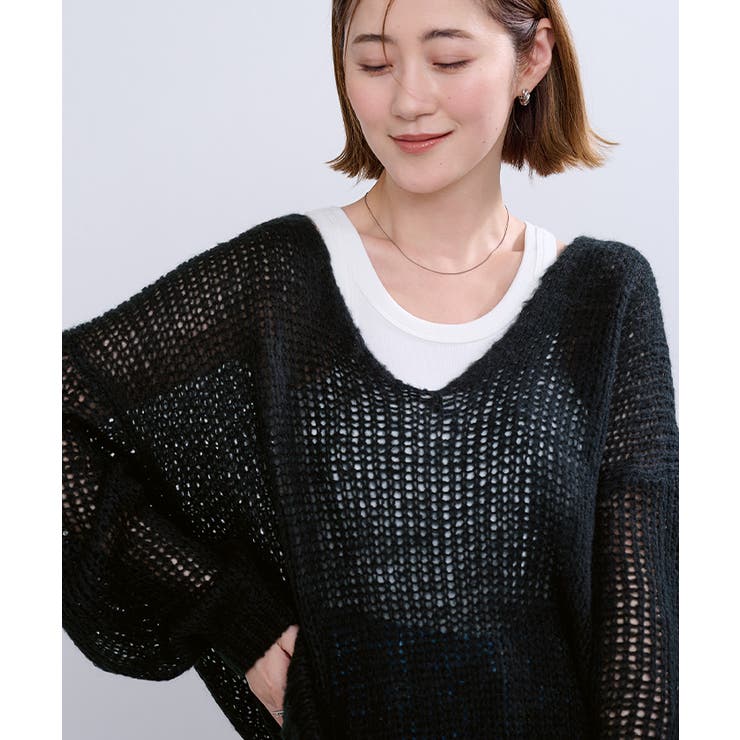 透かし編みVネックプルオーバー【UR’S ユアーズ】 | titivate | 詳細画像27 