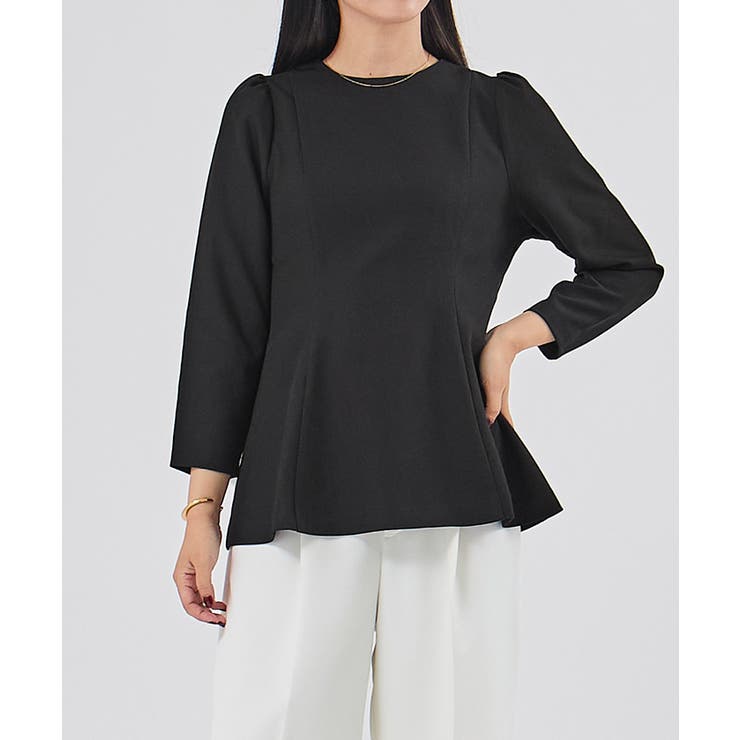 パフスリーブペプラムクルーネックブラウス【UR’S ユアーズ】 | titivate | 詳細画像14 