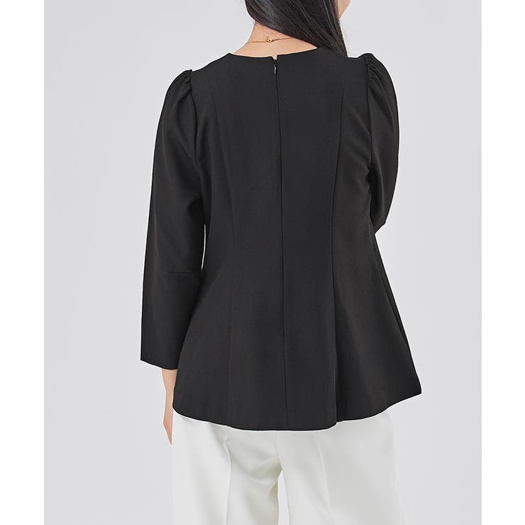 パフスリーブペプラムクルーネックブラウス【UR’S ユアーズ】 | titivate | 詳細画像15 