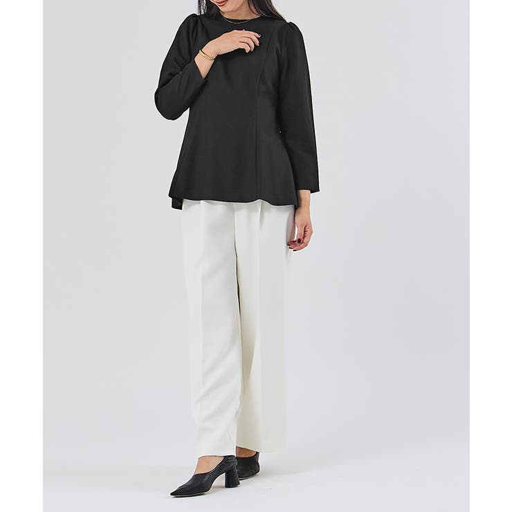 パフスリーブペプラムクルーネックブラウス【UR’S ユアーズ】 | titivate | 詳細画像16 