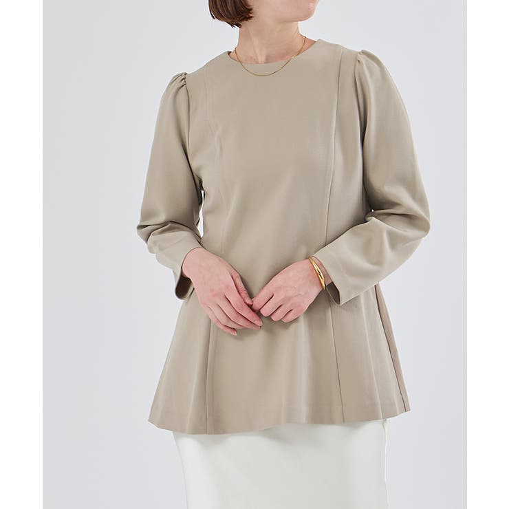 パフスリーブペプラムクルーネックブラウス【UR’S ユアーズ】 | titivate | 詳細画像21 