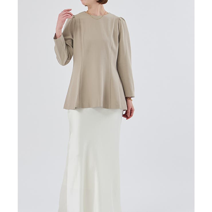 パフスリーブペプラムクルーネックブラウス【UR’S ユアーズ】 | titivate | 詳細画像22 