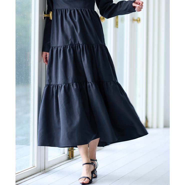 カシュクール風ワンピース(ネイビー)PD1-238NA-XL | パーティ