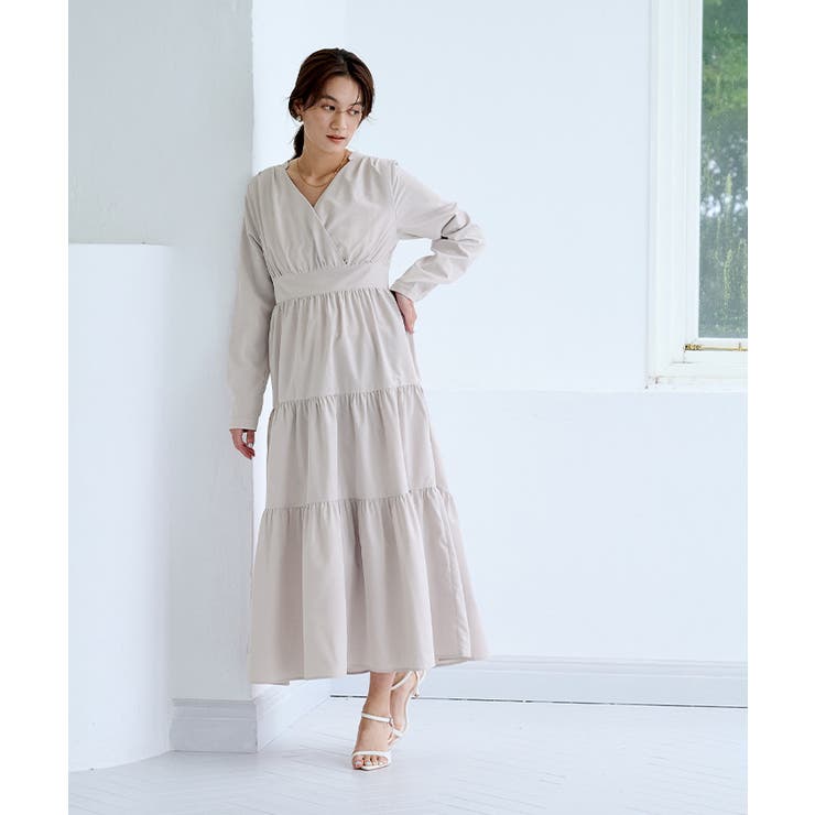 カシュクールティアードワンピース【UR'S ユアーズ】[品番