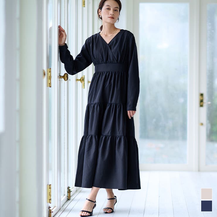 カシュクールティアードワンピース【UR'S ユアーズ】[品番