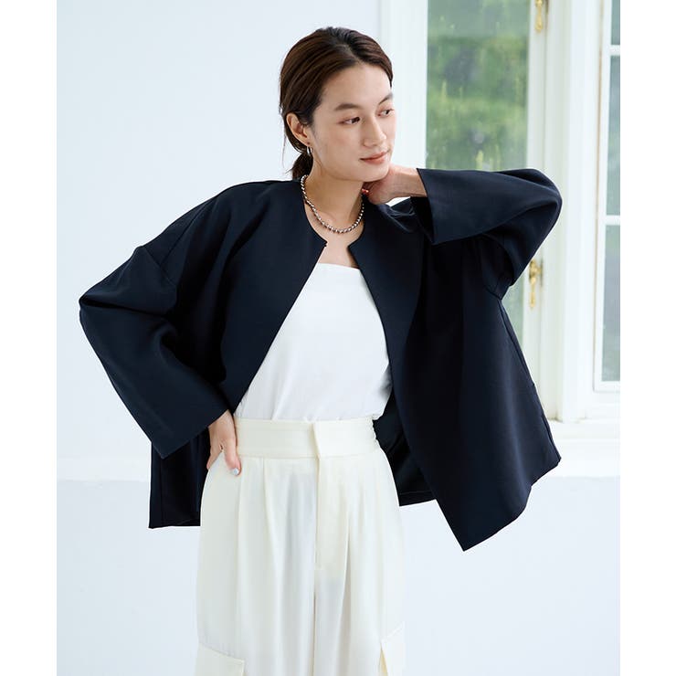 ノーカラーオーバーサイズジャケット【UR'S ユアーズ】[品番