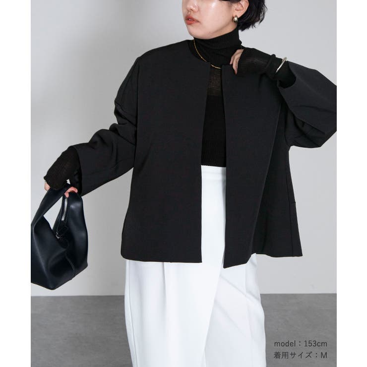 【正規品】 ノーカラーオーバーサイズジャケット【UR'S ユアーズ】[品番 Mサイズ