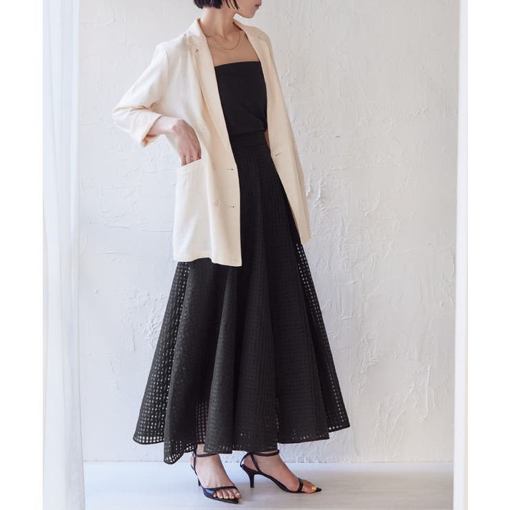 シアーギンガムチェックフレアスカート【UR’S ユアーズ】 | titivate | 詳細画像16 