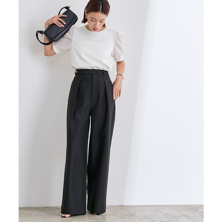 ベルトデザインワンタックワイドパンツ【UR’S ユアーズ】 | titivate | 詳細画像3 