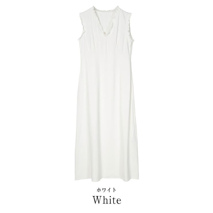 フリルデザインVネックロングワンピース【UR’S ユアーズ】 | titivate | 詳細画像3 