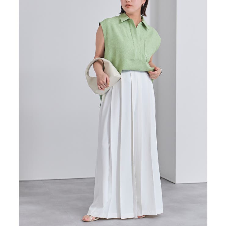 リネンライクフレンチスリーブスキッパーブラウス【UR’S ユアーズ】 | titivate | 詳細画像33 