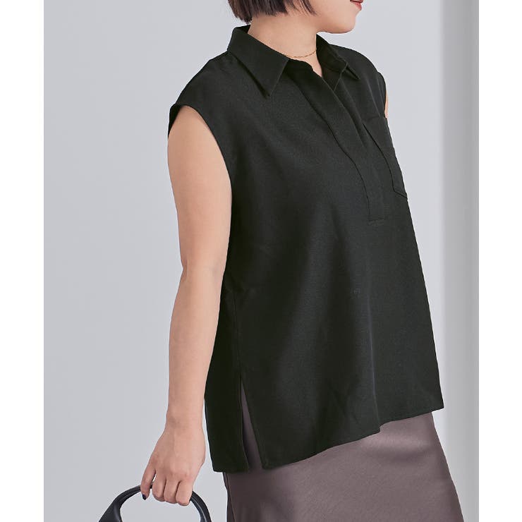 リネンライクフレンチスリーブスキッパーブラウス【UR’S ユアーズ】 | titivate | 詳細画像34 