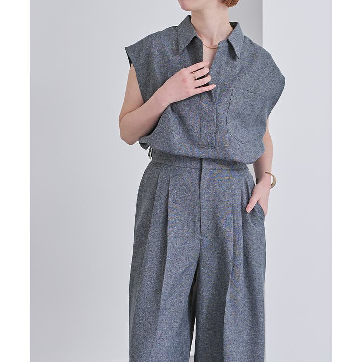 リネンライクフレンチスリーブスキッパーブラウス【UR’S ユアーズ】 | titivate | 詳細画像13 