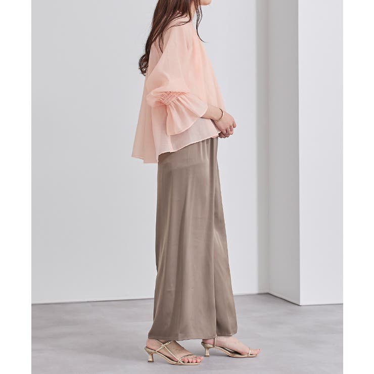 フレアスリーブスキッパーシアーブラウス【UR’S ユアーズ】 | titivate | 詳細画像14 