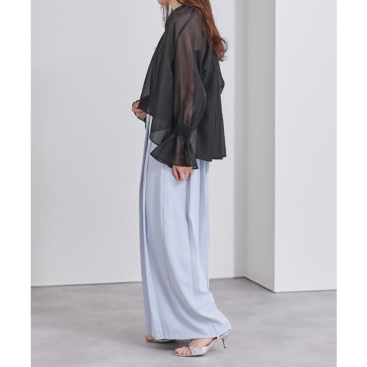 フレアスリーブスキッパーシアーブラウス【UR’S ユアーズ】 | titivate | 詳細画像17 