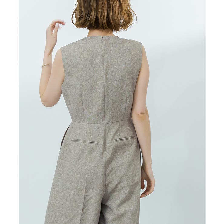 リネンライクディープハートネックオールインワン【UR’S ユアーズ】 | titivate | 詳細画像3 