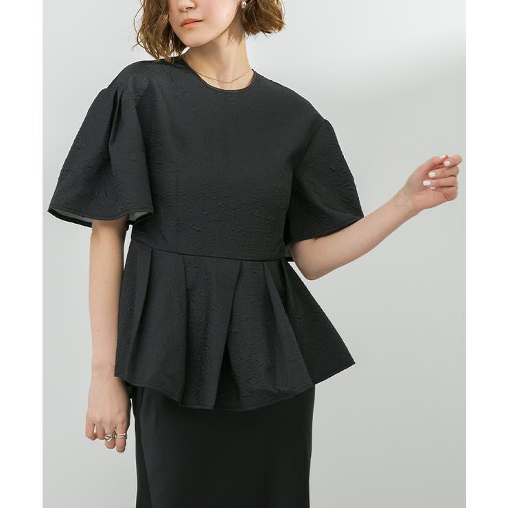 ふくれジャガードフレアスリーブペプラムトップス【UR’S ユアーズ】 | titivate | 詳細画像24 