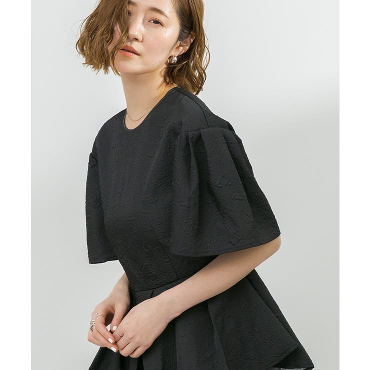 ふくれジャガードフレアスリーブペプラムトップス【UR’S ユアーズ】 | titivate | 詳細画像28 