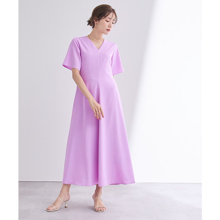 Vネックフィットアンドフレアワンピース【UR’S ユアーズ】 | titivate | 詳細画像33 