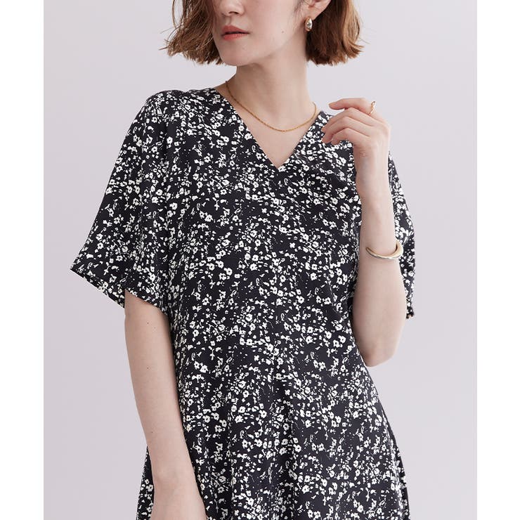 Vネックフィットアンドフレアワンピース【UR’S ユアーズ】 | titivate | 詳細画像2 