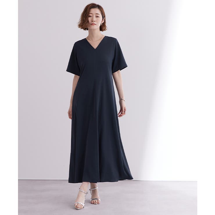 Vネックフィットアンドフレアワンピース【UR’S ユアーズ】 | titivate | 詳細画像6 