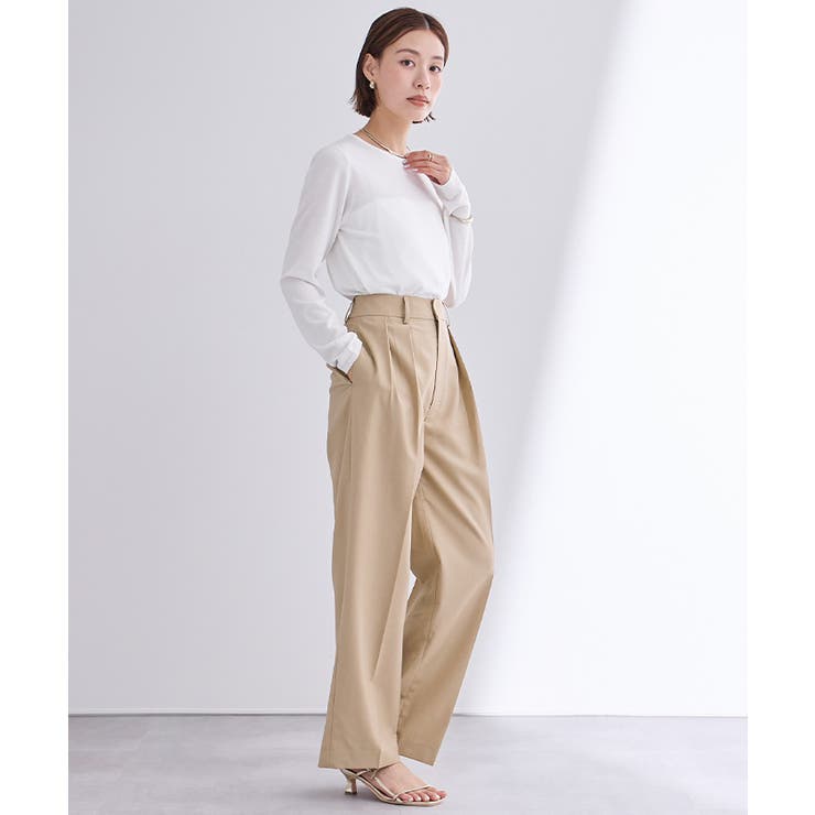 インタックセンタープレスワイドパンツ【UR'S ユアーズ】[品番 インタックセンタープレスワイドパンツ【UR'S ユアーズ】[品番