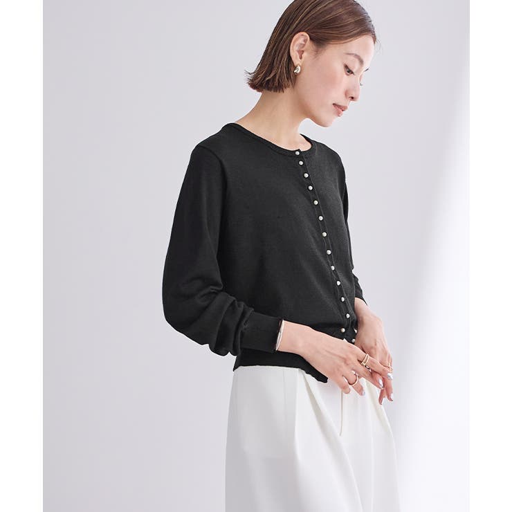 UVケアパール釦ニットカーディガン【UR’S ユアーズ】 | titivate | 詳細画像3 