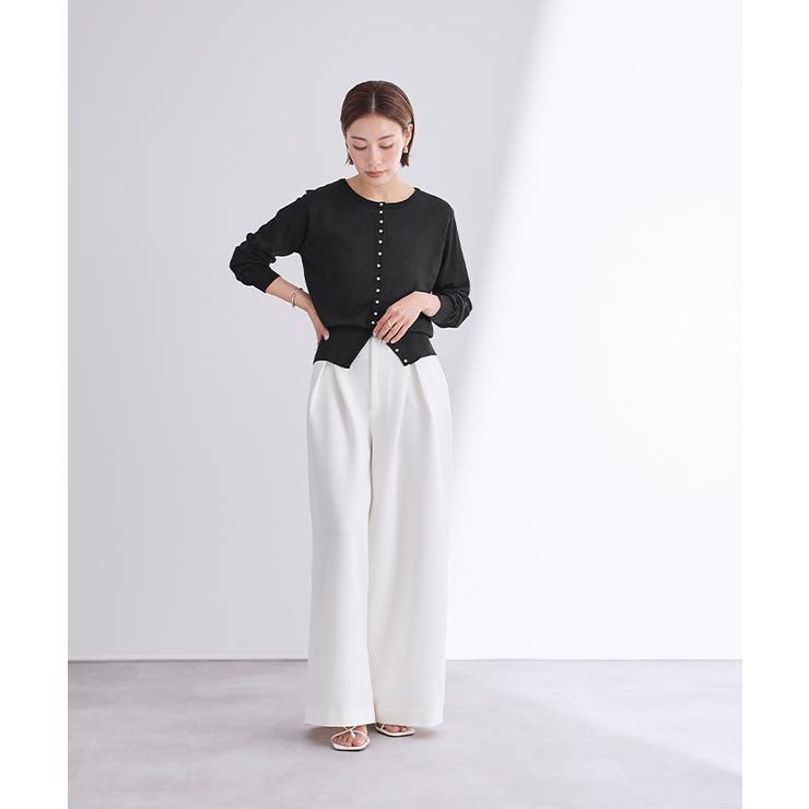 UVケアパール釦ニットカーディガン【UR’S ユアーズ】 | titivate | 詳細画像4 