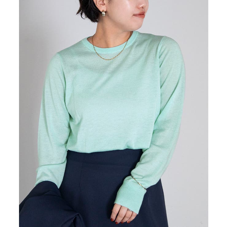 クルーネックハイゲージニット【UR’S ユアーズ】 | titivate | 詳細画像25 