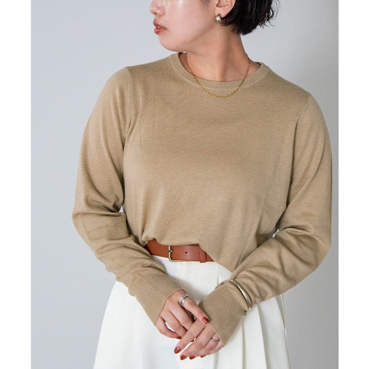 クルーネックハイゲージニット【UR’S ユアーズ】 | titivate | 詳細画像26 