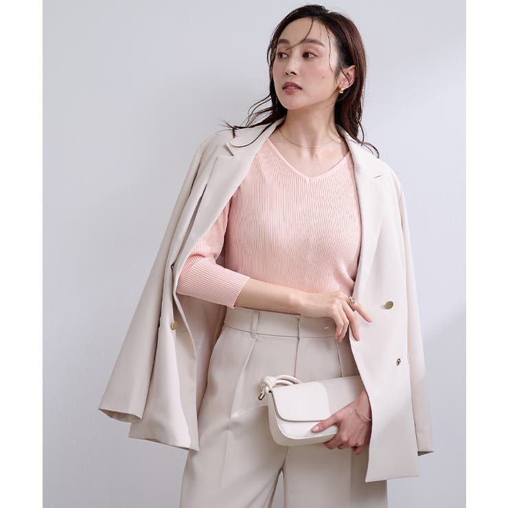 前後2wayベーシックリブニット【UR’S ユアーズ】 | titivate | 詳細画像2 