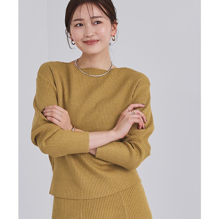 ボートネックドロップショルダーリブニット【UR’S ユアーズ】 | titivate | 詳細画像2 