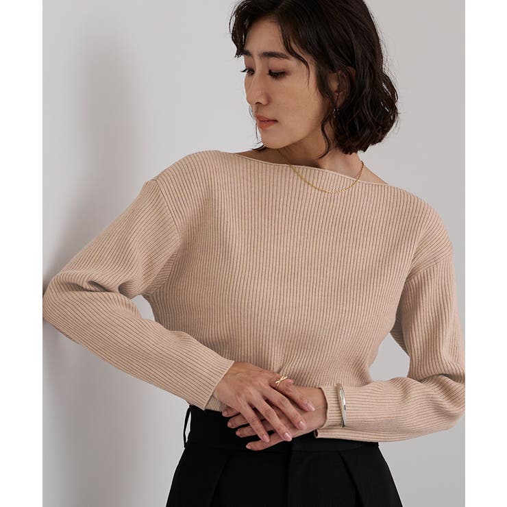 ボートネックドロップショルダーリブニット【UR’S ユアーズ】 | titivate | 詳細画像11 