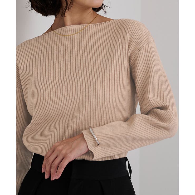 ボートネックドロップショルダーリブニット【UR’S ユアーズ】 | titivate | 詳細画像13 