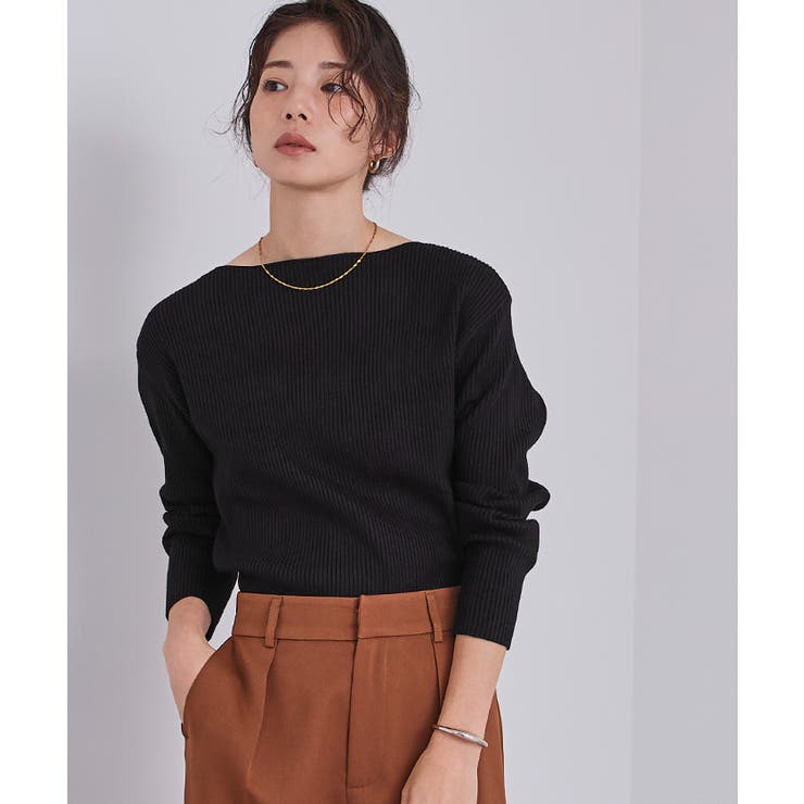 ボートネックドロップショルダーリブニット【UR’S ユアーズ】 | titivate | 詳細画像14 