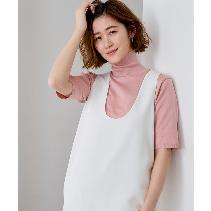 ハイネックハーフスリーブフィットニット【UR’S ユアーズ】 | titivate | 詳細画像28 