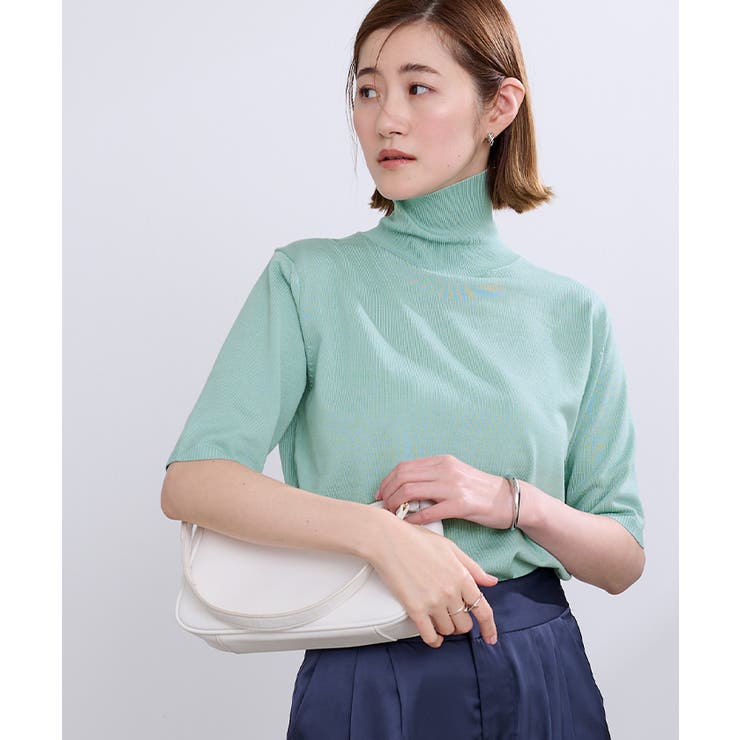 ハイネックハーフスリーブフィットニット【UR’S ユアーズ】 | titivate | 詳細画像30 